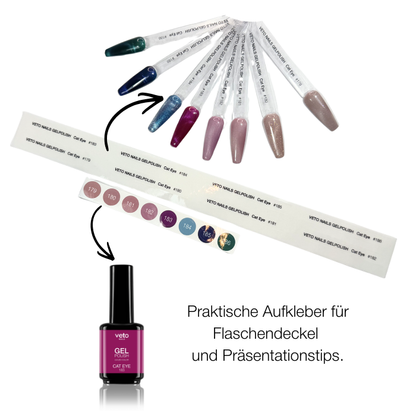 CAT EYE GEL POLISH AUFKLEBER SET