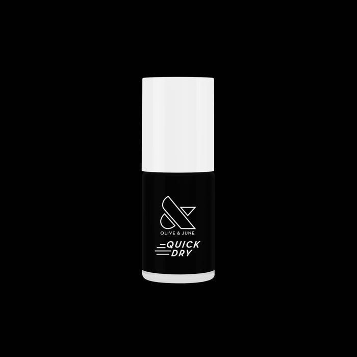 Olive and June Cateye quick dry polish bottle in black and white for an at-home manicure or pedicure product image