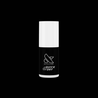 Olive and June Cateye quick dry polish bottle in black and white for an at-home manicure or pedicure product image