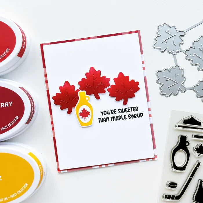 Catherine Pooler - Dies - Forever Maple. The Forever Maple Dies were created to be used with the Forever Maple Stencil. Sold Separately. Available at Embellish Away located in Bowmanville Ontario Canada. Example by brand ambassador.