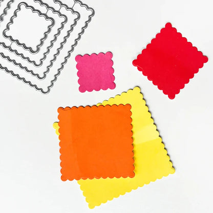 Catherine Pooler - Dies - Scallop Square. You are going to love the Scallop Square Dies. This set of four nested dies gives you lots of sizes and versatility for cutting decorative square layers for your cards or scrapbook spreads. Available at Embellish Away located in Bowmanville Ontario Canada.