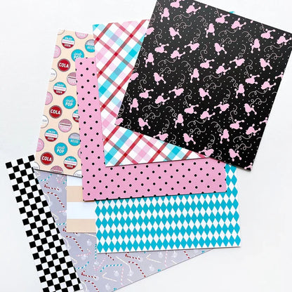 Catherine Pooler - Patterned Paper - Arnold's Drive-In. It's going to be "happy days" for your craft projects with the Arnold's Drive-In Patterned Paper Pack. Available at Embellish Away located in Bowmanville Ontario Canada.