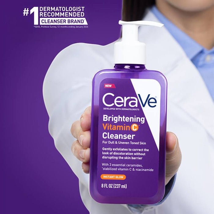 Cerave Brightening Vitamin C Cleanser 237ml غسول سيرافي لتفتيح البشرة بفيتامين سي - Princess Cosmetics Qatar