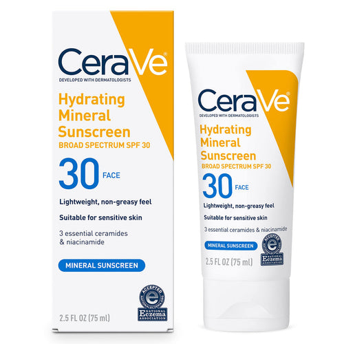 CERAVE Hydrating Mineral Sunscreen SPF 30 Face واقي الشمس من سيرافي