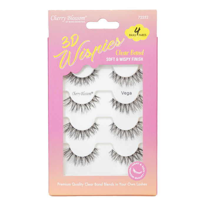 Cherry Blossom 3D Wispy Eyelashes Vega 4 Pairs