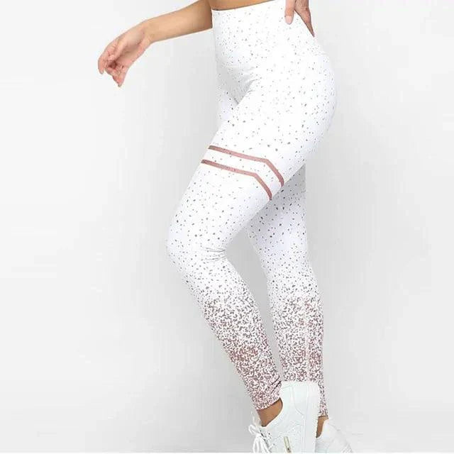 Chic Gold Print Leggings