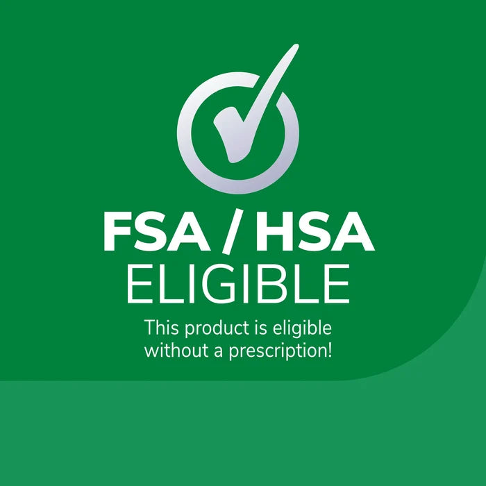 FSA/HSA eligible plantar wart remover graphic with eligibility check icon