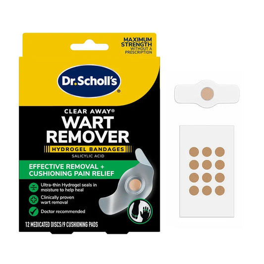 Dr. Scholl’s Clear Away wart remover hydrogel bandages starter pack with discs