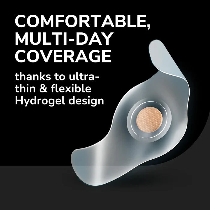Hydrogel wart bandage disc in flexible bandage shape with embedded applicator pad
