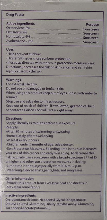 SPF 50 sunscreen stick with vitamin E for clear, lightweight daily UV protection