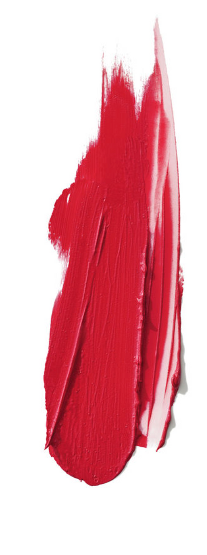 Clinique Pop Longwear Lipstick in Ruby shade, new in box, vibrant color, smooth application, and sleek packaging.