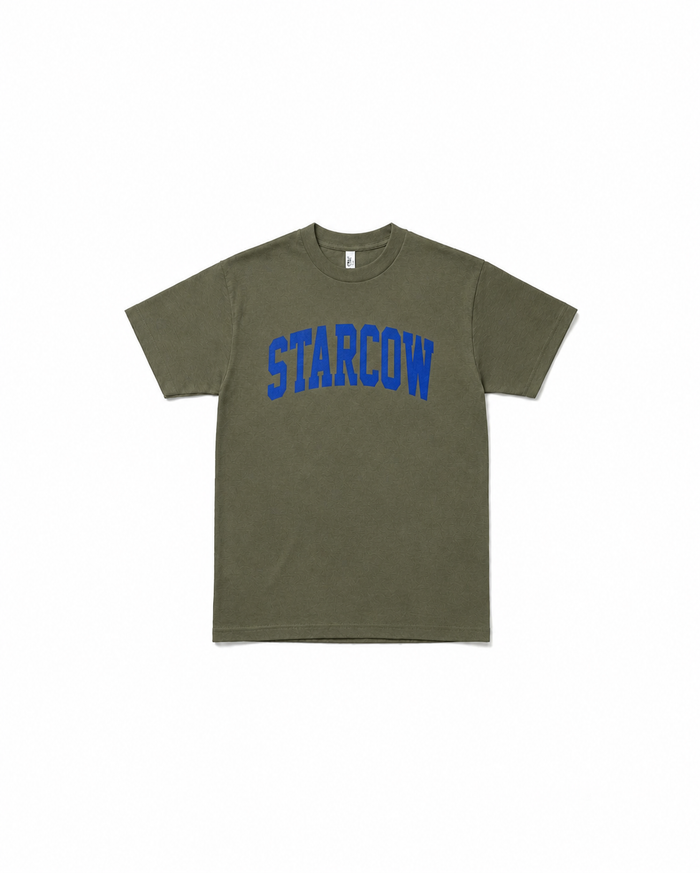 College Tee Olive Cobalt