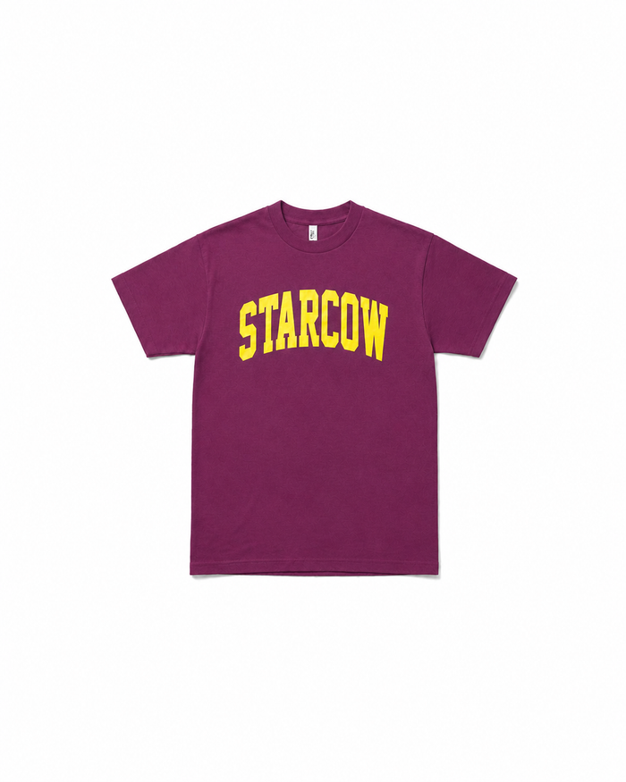 College Tee Plum Mustard