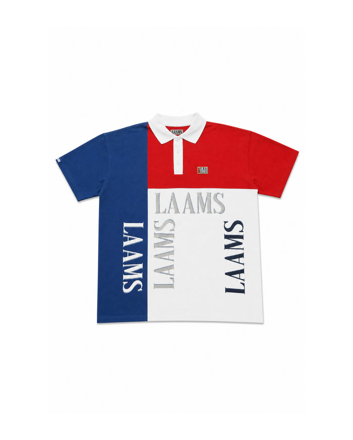 Color Block Polo Navy Red White