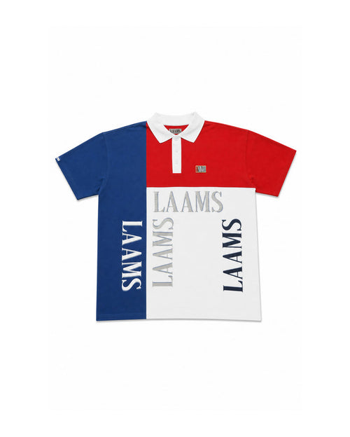 Color Block Polo Navy Red White