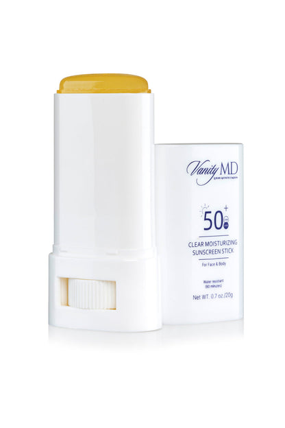 SPF 50 sunscreen stick with vitamin E for clear, lightweight daily UV protection