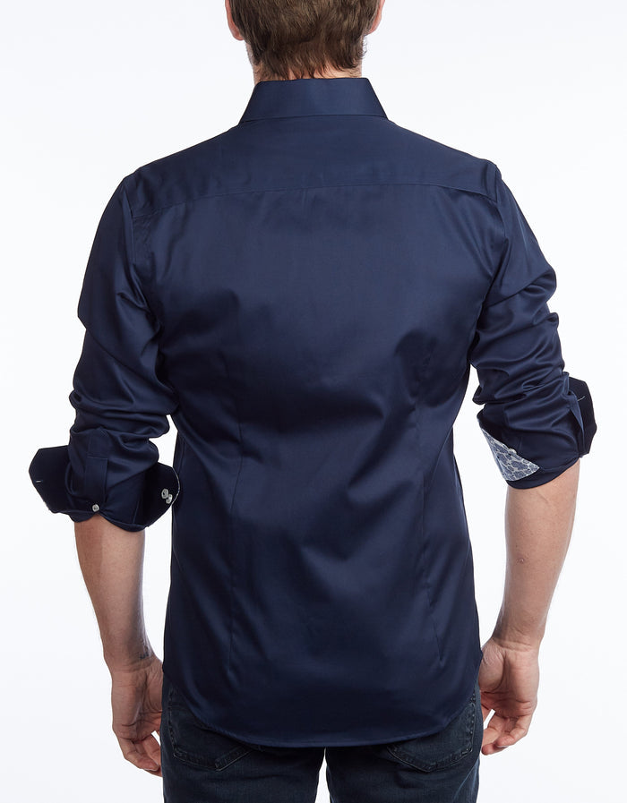 Contrast Collar Button-Up Shirt // Contemporary Fit - Final Sale