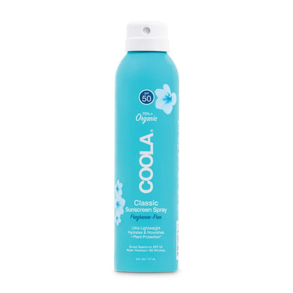Coola Classic Organic Sunscreen Spray Fragrance-Free BS SPF50