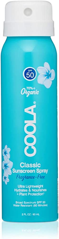 Coola Classic Organic Sunscreen Spray Fragrance-Free BS SPF50