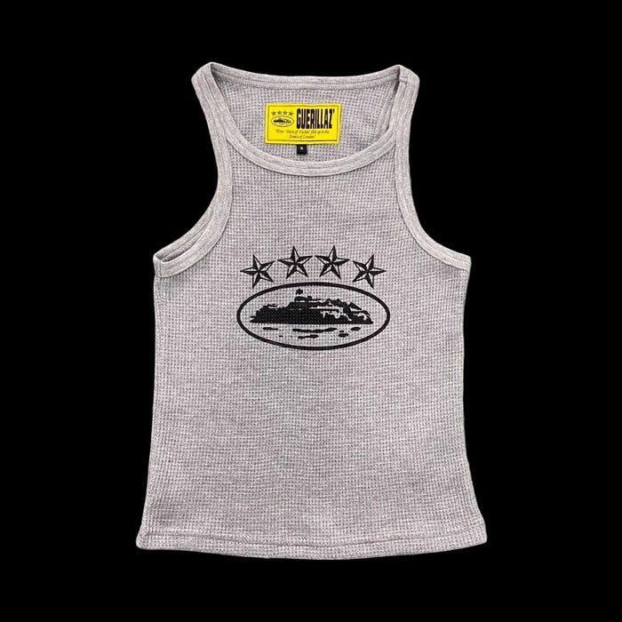 Corteiz Alcatraz 4 Star Ladies Tank Top Grey