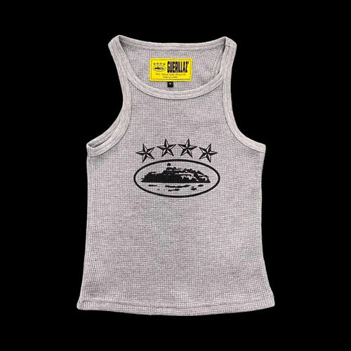 Corteiz Alcatraz 4 Star Ladies Tank Top Grey