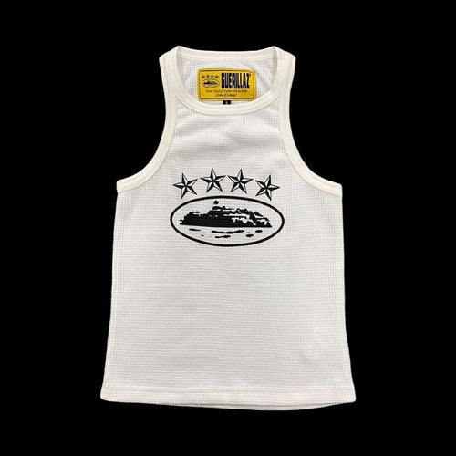 Corteiz Alcatraz 4 Star Ladies Tank Top White