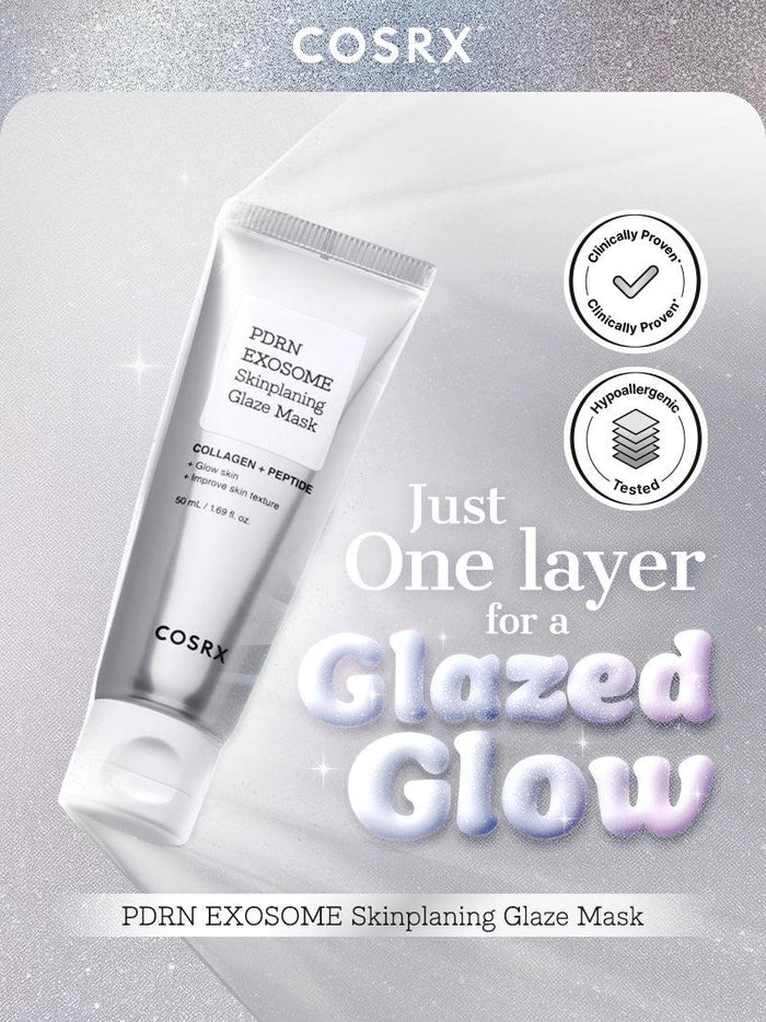 Cosrx PDRN Exosome Skinplaning Glaze Mask 50ml كوسركس قناع تلميع البشرة من إكسوزوم PDRN - Princess Cosmetics Qatar