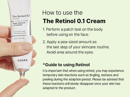Cosrx The Retinol 0.1 Cream with Super Vitamin E + Panthenol