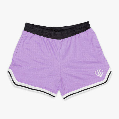Purple Court Lavender shorts — front view