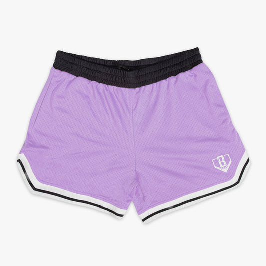 Purple Court Lavender shorts — front view
