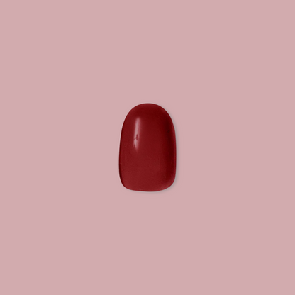 Cozy Up - Press-On | Short | Round solid warm brick red false nail for an easy at-home mani option