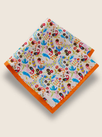 Cream All Over Silk Pocket Square