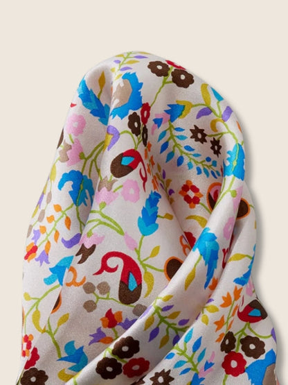 Cream All Over Silk Pocket Square