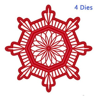 Creative Expressions - Festive Collection Art Deco Dies -  Snowflake. Craft Dies by Sue Wilson are an elegant collection of high quality steel designs designed to co-ordinate with each other. Size approx. 3.5" x 3.5". Available at Embellish Away located in Bowmanville Ontario Canada.