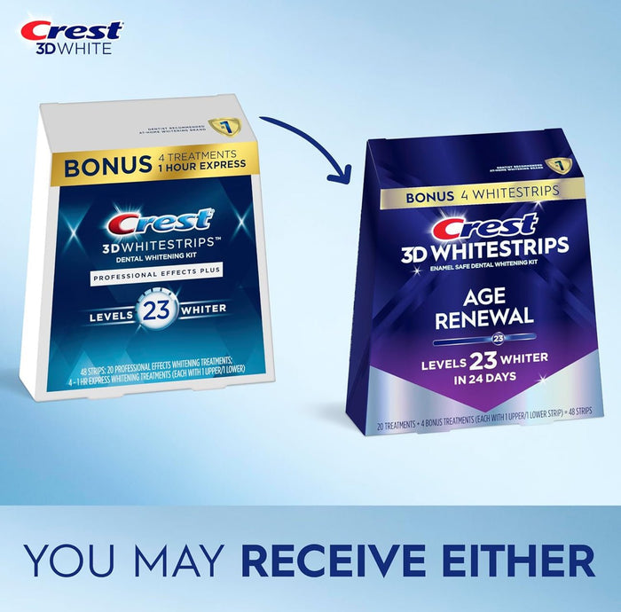 Crest Level 23 3D Whitestrips Dental Whitening Kit (48 Strips) مجموعة تبييض الأسنان شرائط تبييض الأسنان كريست ليفل 23 ثلاثية الأبعاد - Princess Cosmetics Qatar