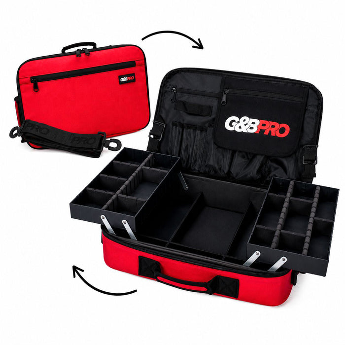 Crossbody Mobile Workstation with Extending Tray System – Fire Red