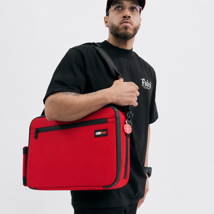Crossbody Mobile Workstation with Extending Tray System – Fire Red