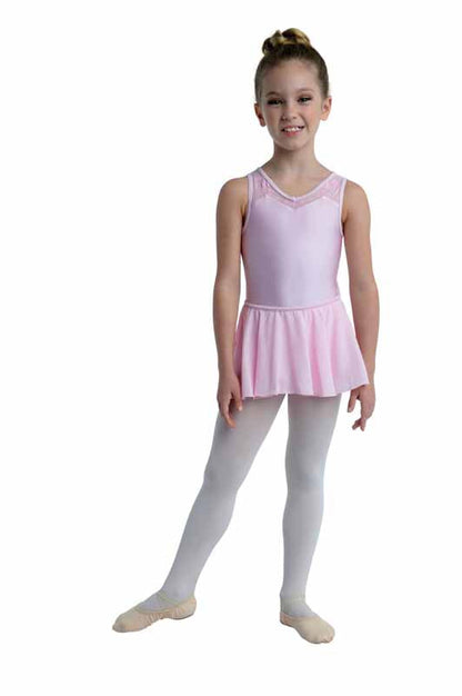 Danznmotion Pink Sheer Back Dance Leotard