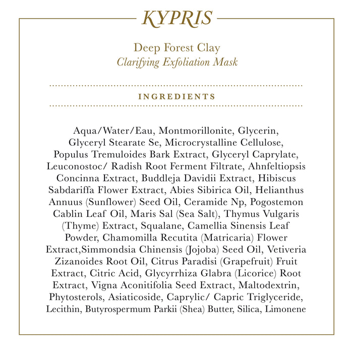 KYPRIS Beauty-Deep Forest Clay-Skincare-KYPRIS_ImageWithIngredients_DeepForestClay_GS5_6-The Detox Market |