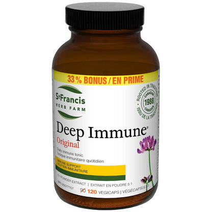 Bonus Bottle of St. Francis Herb Farm Deep Immune Capsules 120 Vegicaps