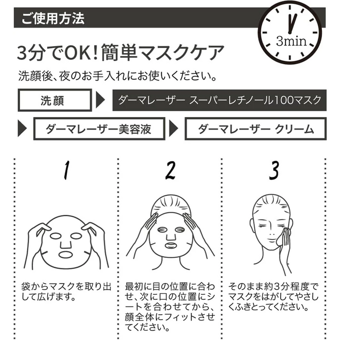 Derma Laser Mask Super RETINOL 100 QUALITY 1ST 7 pcs