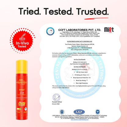 Tried tested trusted lab certified photostable