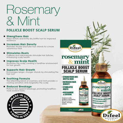 Difeel Rosemary Mint Follicle Boost Scalp Serum 4oz/118ml