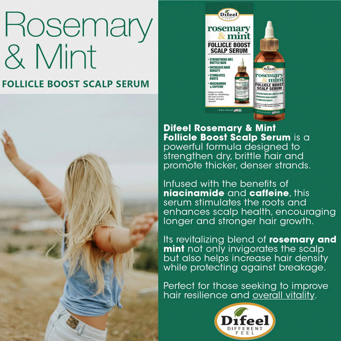 Difeel Rosemary Mint Follicle Boost Scalp Serum 4oz/118ml