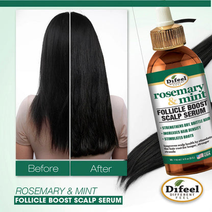Difeel Rosemary Mint Follicle Boost Scalp Serum 4oz/118ml
