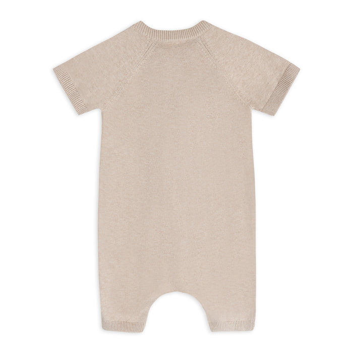 Doggy Applique Baby Knit Romper Back (Organic Cotton)