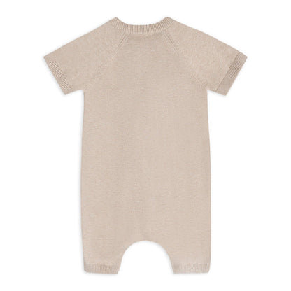 Doggy Applique Baby Knit Romper Back (Organic Cotton)
