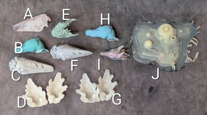 DOLL HEAD/ EAR/ SILICONE JACKET BACK CASTS