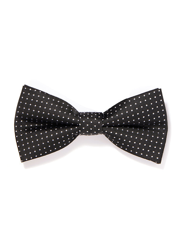 Dots Black Ready Tied Bow Tie
