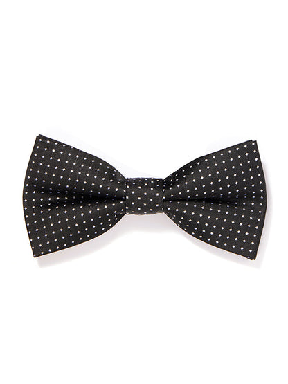 Dots Black Ready Tied Bow Tie